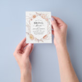 Budget Boho Chic Stof Roze Woestijn Bruiloft Flyer (Hand)