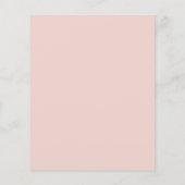 Budget Boho Chic Stof Roze Woestijn Bruiloft Flyer (Achterkant)