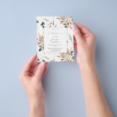 Budget Boho Copper Pampas Vrijgezellenfeest Flyer (Hand)