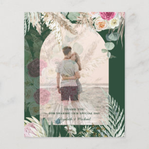BUDGET BOHO Emerald Green BOHO Floral Pink Weddens Flyer