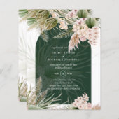 BUDGET BOHO Emerald Green Pampas Grass Wedding (Voorkant / Achterkant)