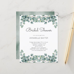 Budget Boho Eucalyptus Feuilles Faire-part de mari