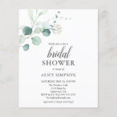 Budget Boho Eucalyptus Feuilles Fête des mariées (Devant)