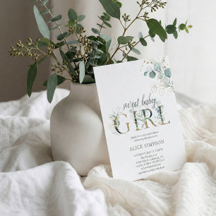 Budget Boho Eucalyptus Leaves Baby Girl Shower