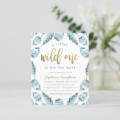 Budget Boho feathers Gold Wild One Boy Baby shower (Staand voorkant)