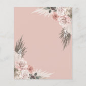 Budget Boho Floral Blush Pink Wedding (Achterkant)