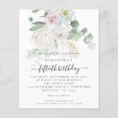 Budget Boho Floral Eucalyptus 50ste verjaardag Uit (Voorkant)