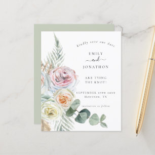 Budget Boho Floral Eucalyptus Weduwsdatum