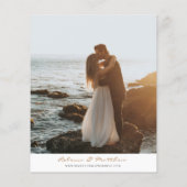 Budget Boho Floral Greenery Wedding Photo Uitnodig (Achterkant)