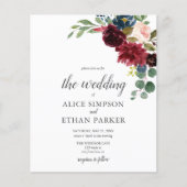 Budget Boho Garden Bourgondië Blauwe Bloemen Bruil (Voorkant)