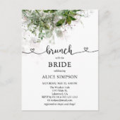 Budget Boho Greenery Brunch Vrijgezellenfeest Uitnodiging Briefkaart (Voorkant)