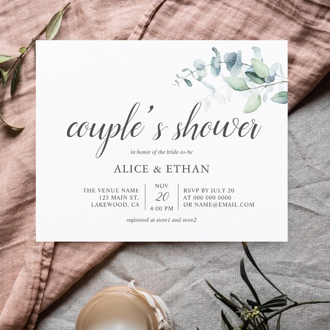 Budget Boho Greenery Eucalyptus Couples Shower (Creator heeft geüpload)