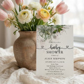 Budget Boho Greenery Heart Script Vrijgezellenfees Uitnodiging Briefkaart