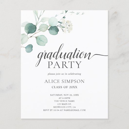 Budget Boho Greenery Leaves Graduation Party (Voorkant)