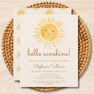 Budget Boho Hallo Sunshine Baby shower Uitnodiging