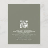 Budget Boho Herfst Bloemen Sage Bohemian Bruiloft (Achterkant)