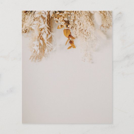 Budget Boho Herfst Flowers Wedding (Achterkant)