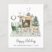 Budget Boho Joyeux Joyeux Jours de Noël Carte (Devant)