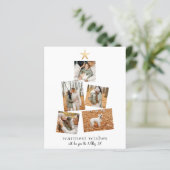 Budget Boho kerstboom 5 Foto Collage Holiday (Staand voorkant)