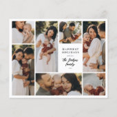 Budget Boho Kerstmis 7 Foto Collage Holiday (Voorkant)