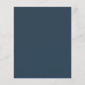 Budget Boho Maan Blauw Monogram Trouw Uitnodiging (Achterkant)
