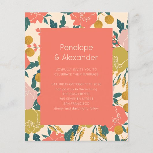 Budget Boho Oranje Botanical Wedding (Voorkant)