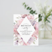 Budget Boho Paars Elke Age Birthday Floral (Staand voorkant)