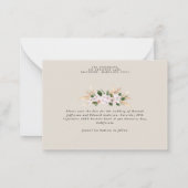 budget boho pampas brown bruiloft met behoud van d notitiekaartje (Achterkant)