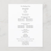 Budget Boho Pampas Gras Bloem Bruiloft Ceremonie Flyer (Achterkant)