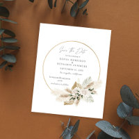 Budget Boho Pampas Gras & Bloem Save the Date