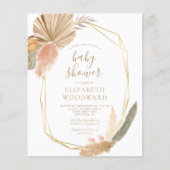 Budget Boho Pampas Grass Baby shower (Voorkant)