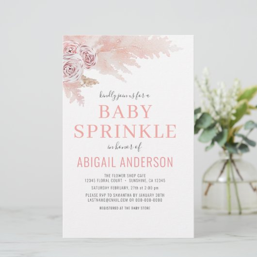 Budget Boho Pampas Grass Baby Sprinkle (Staand voorkant)