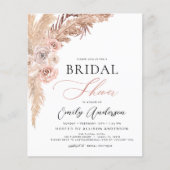 Budget Boho Pampas Grass Bridal Shower Flyer (Voorkant)