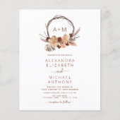 Budget Boho Pampas Grass Wedding Flyer (Voorkant)