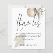 BUDGET Boho Pampas Quote Wedding 3 Foto Bedankt (Voorkant)