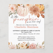 Budget Boho Pumpkin Girl Baby shower Uitnodiging (Voorkant)