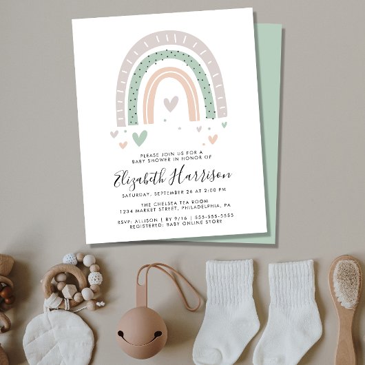 Budget Boho Rainbow Baby shower