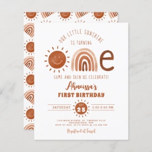 Budget Boho Rainbow Little Sunshine First Birthday