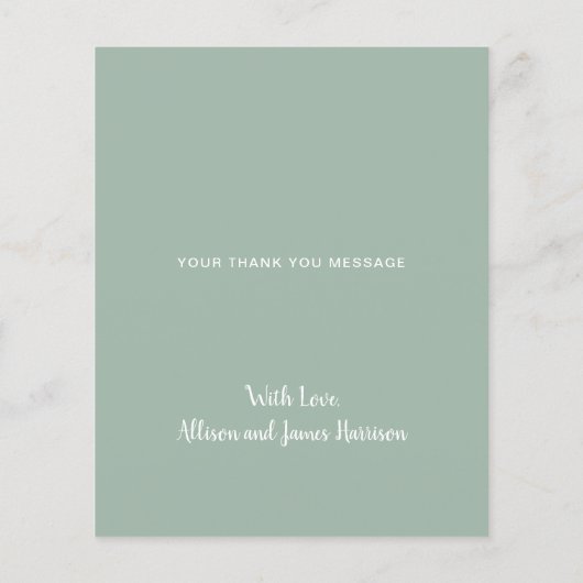 Budget Boho Rainbow Sage Groen Dank u wel! (Achterkant)