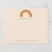 Budget Boho Rainbow Terracotta Custom Bedankt Kaar (Voorkant)