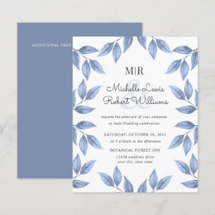 BUDGET Boho Rustic Dusty Blue bladeren bruiloft