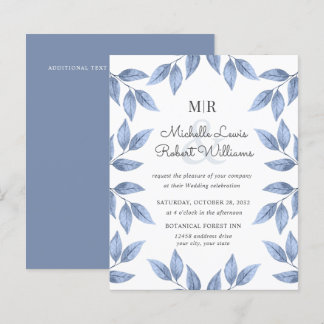 BUDGET Boho Rustic Dusty Blue bladeren bruiloft