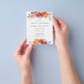 Budget Boho Rustic Floral Wedding Flyer (Hand)