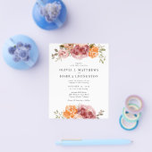 Budget Boho Rustic Floral Wedding Flyer (Enkel)