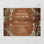 Budget Boho Rustic Greenery Vrijgezellenfeest Uitnodiging Briefkaart (Voorkant)