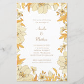 Budget Boho Rustic Yellow Floral Border Wedding (Voorkant)