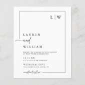 Budget Boho Script Foto Huwelijksuitnodiging (Voorkant)