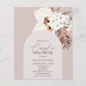 Budget Boho Séché Palm Feuilles Couples Douche (Devant)