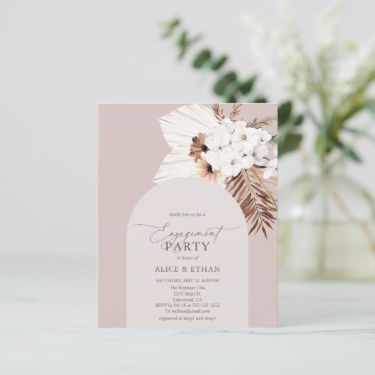 Budget Boho Séché Palm Feuilles d'engagement (Debout devant)