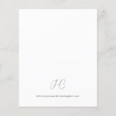 Budget Boho Strand Witte Bloem Bruiloft Flyer (Achterkant)